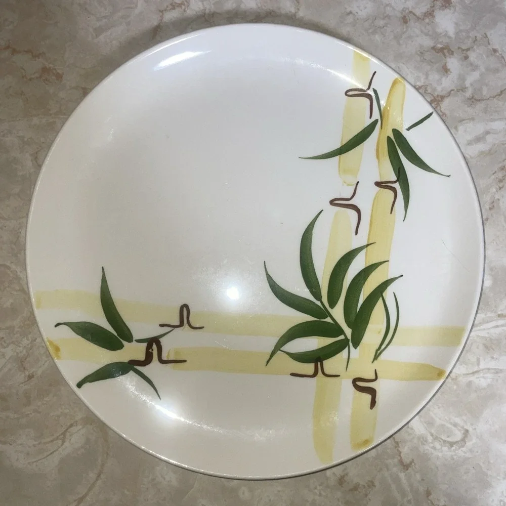 Stetson‎ MCM Hand Painted South Pacific Serving Platter & 9.5